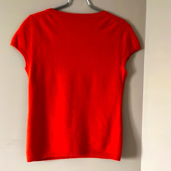 Cashmere sweater short sleeve- burnt orange - Picture 7 of 7